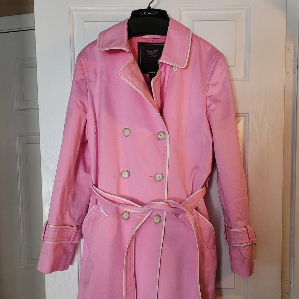 3/4 length coach trench coat